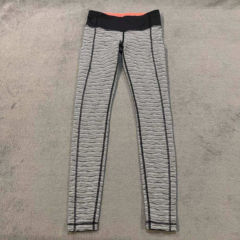 Lululemon Speed II Gray Black Running Yoga Pants Leggings Women's Size 6